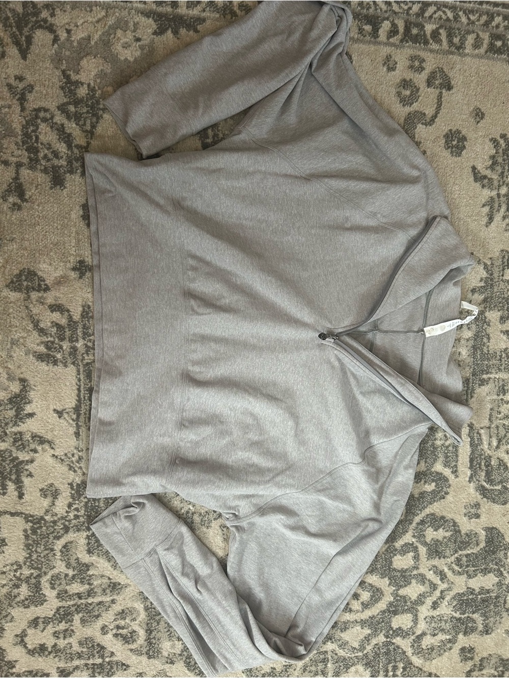 lululemon athletica Light Gray Half-Zip Hoodie